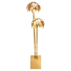 Brass Palms Floor Lamp