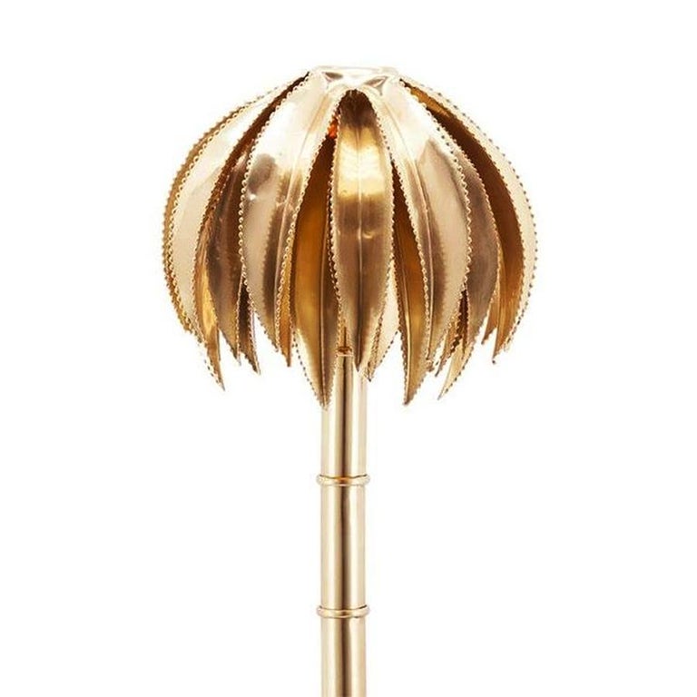 Brass Palms High Table Lamp For Sale At 1stdibs