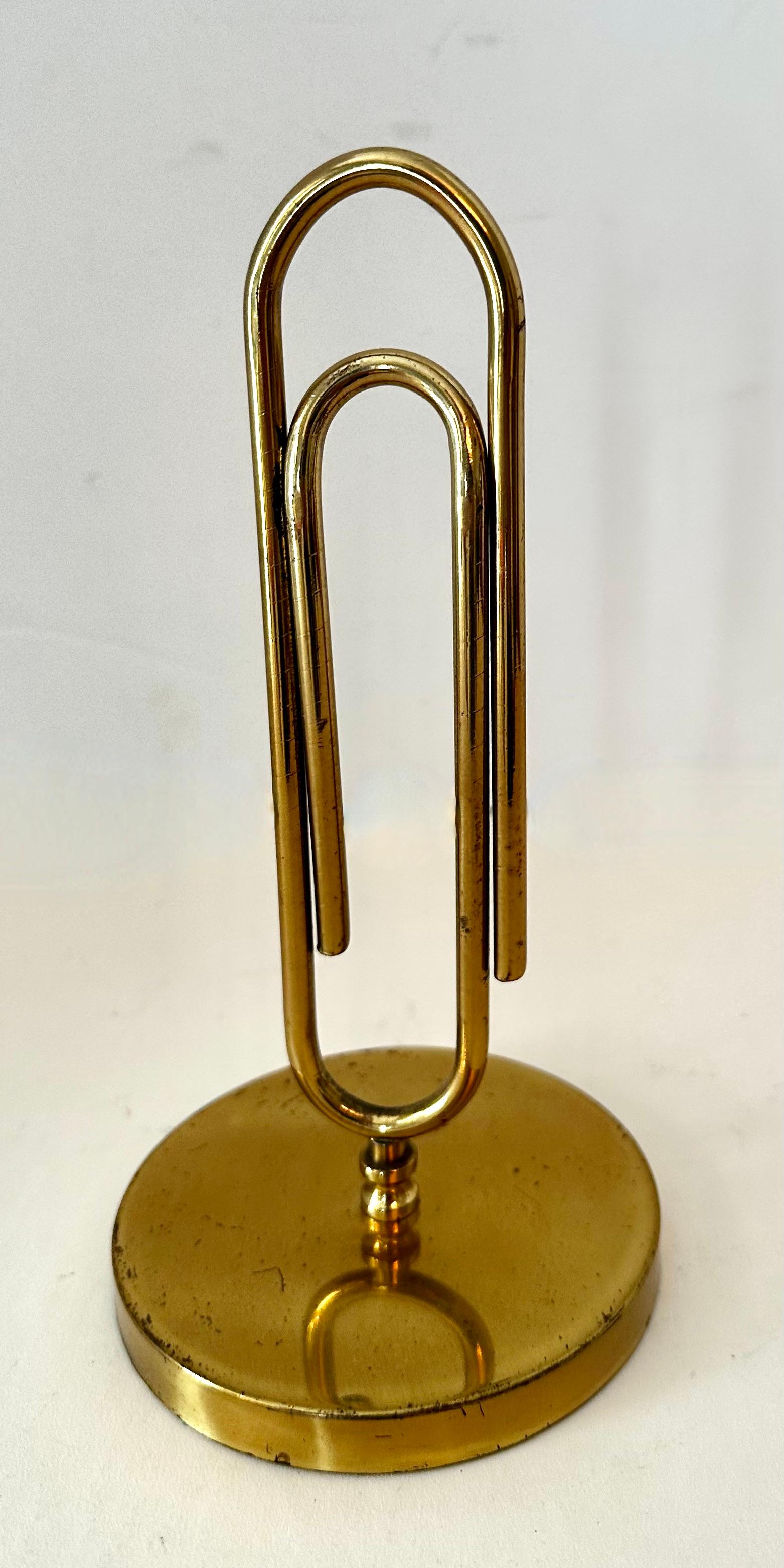 brass paperclip