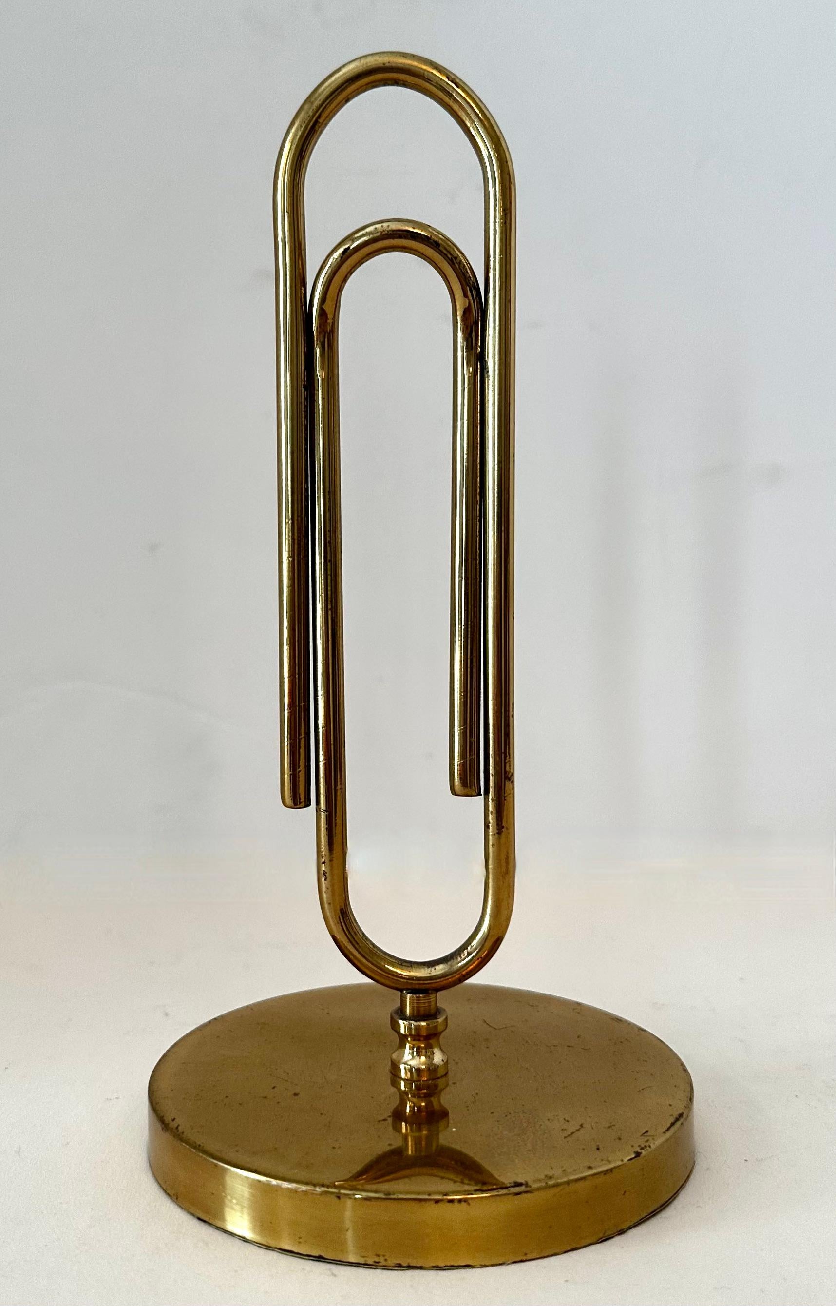 Brass Paper Clip Note Holder In Good Condition In Los Angeles, CA