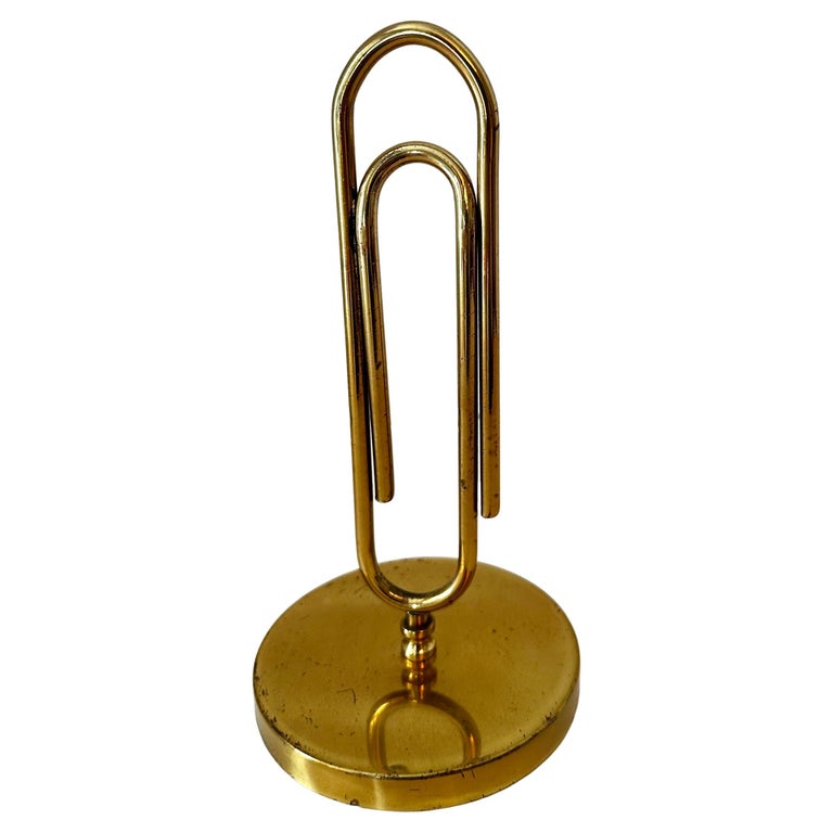 Brass Paper Clip Note Holder For Sale at 1stDibs
