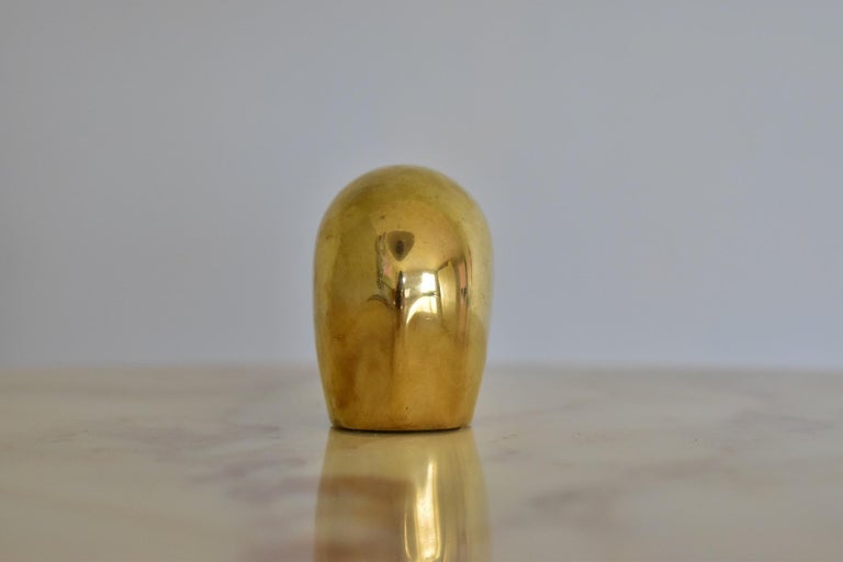 Late 20th Century Brass Paperweight Drumbo by Luigi Colani in 1970s For Sale