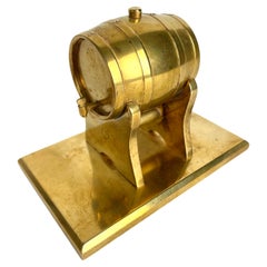 Used Brass Paperweight in the shape of a Whiskey Barrel from the early 20th Century