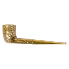 Brass Paperweight Pipe by Carl Aubock