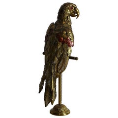 Brass Parrot Attributed to Sergio Bustamante