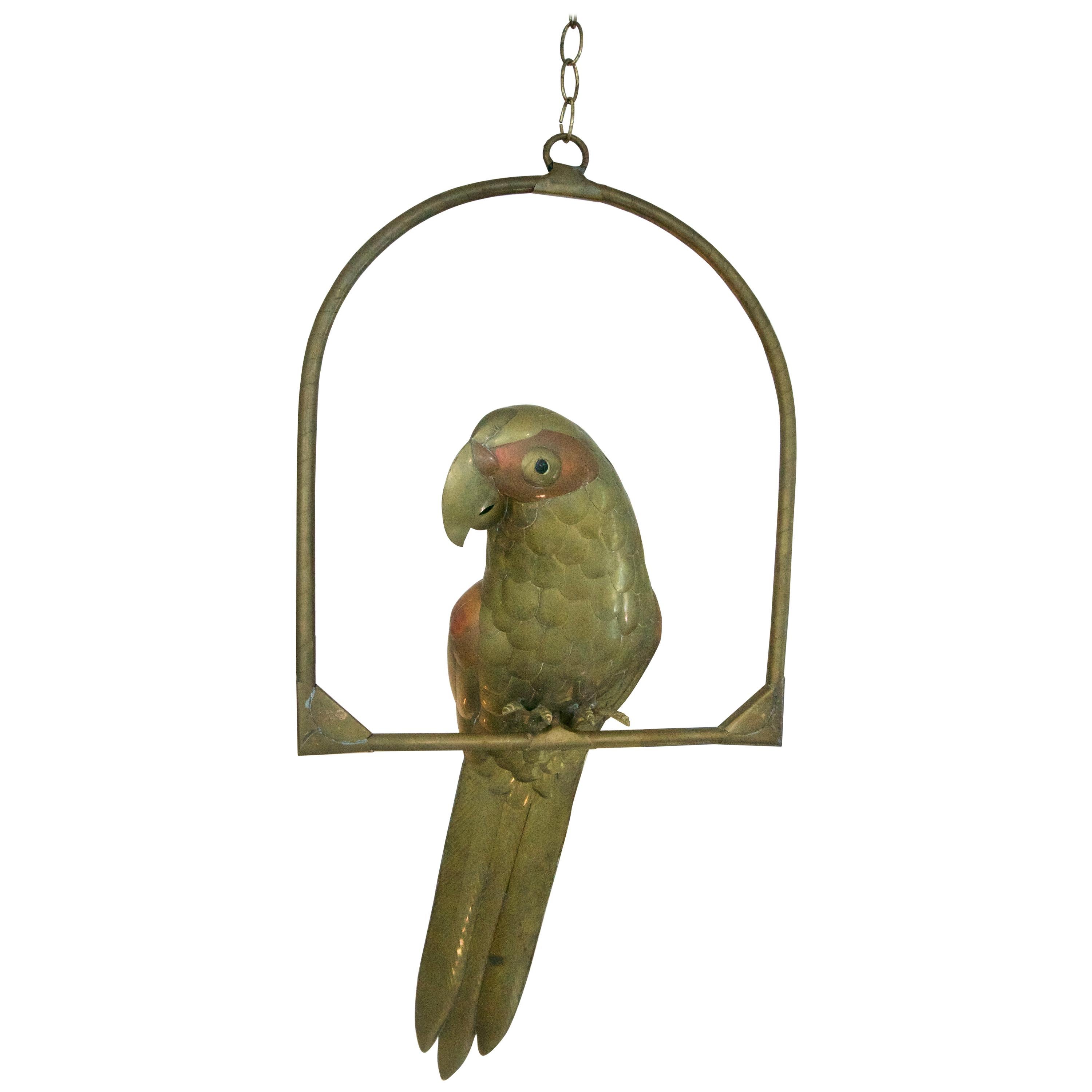 Brass Parrot Figure