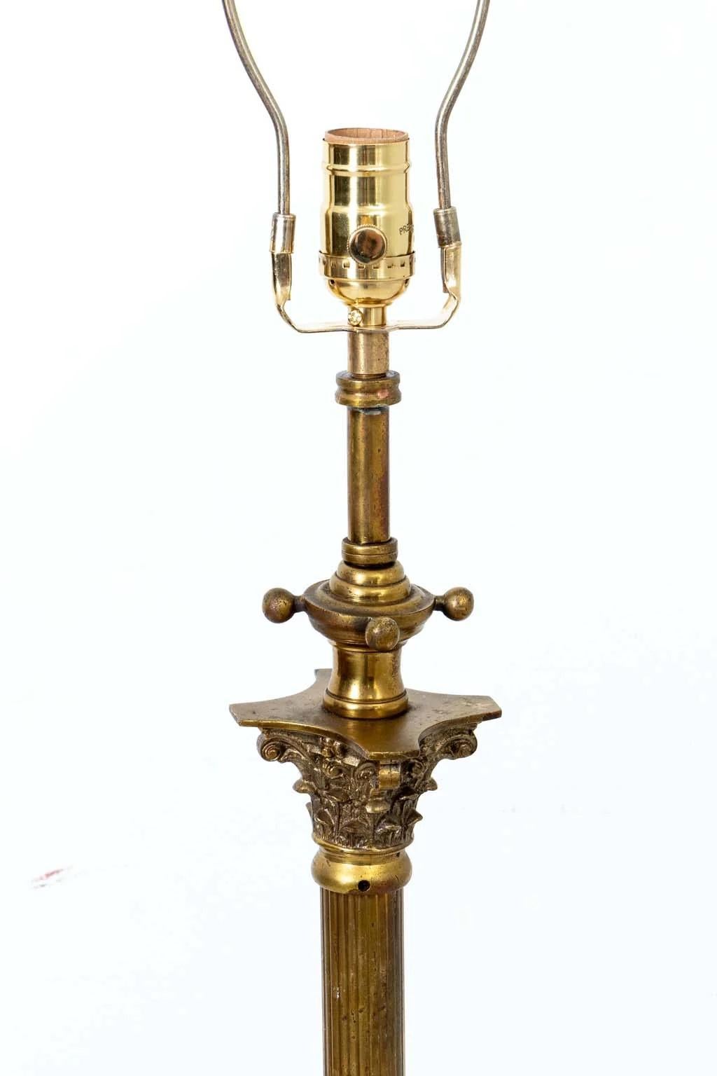 Brass Paw Foot Floor Lamp With Adjustable Height For Sale 4