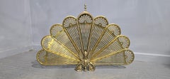 Brass Peacock Fire Screen