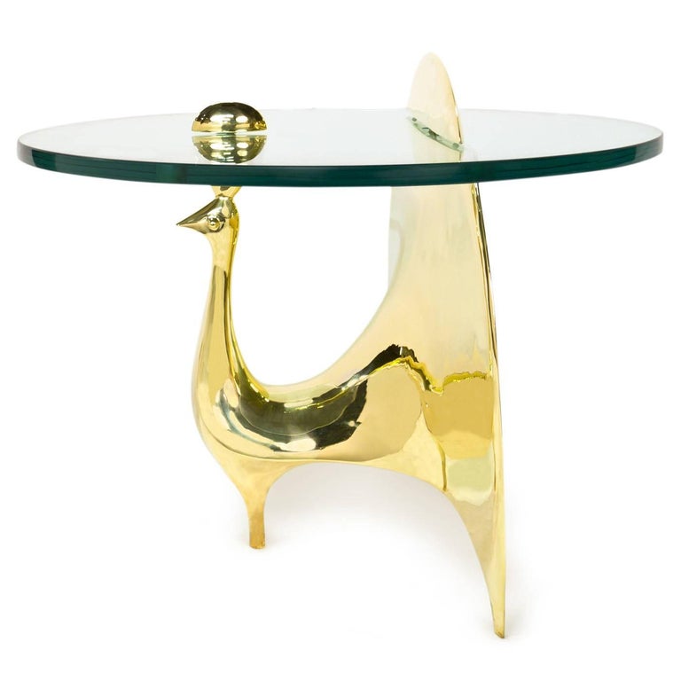 Brass Peacock Table For Sale at 1stDibs