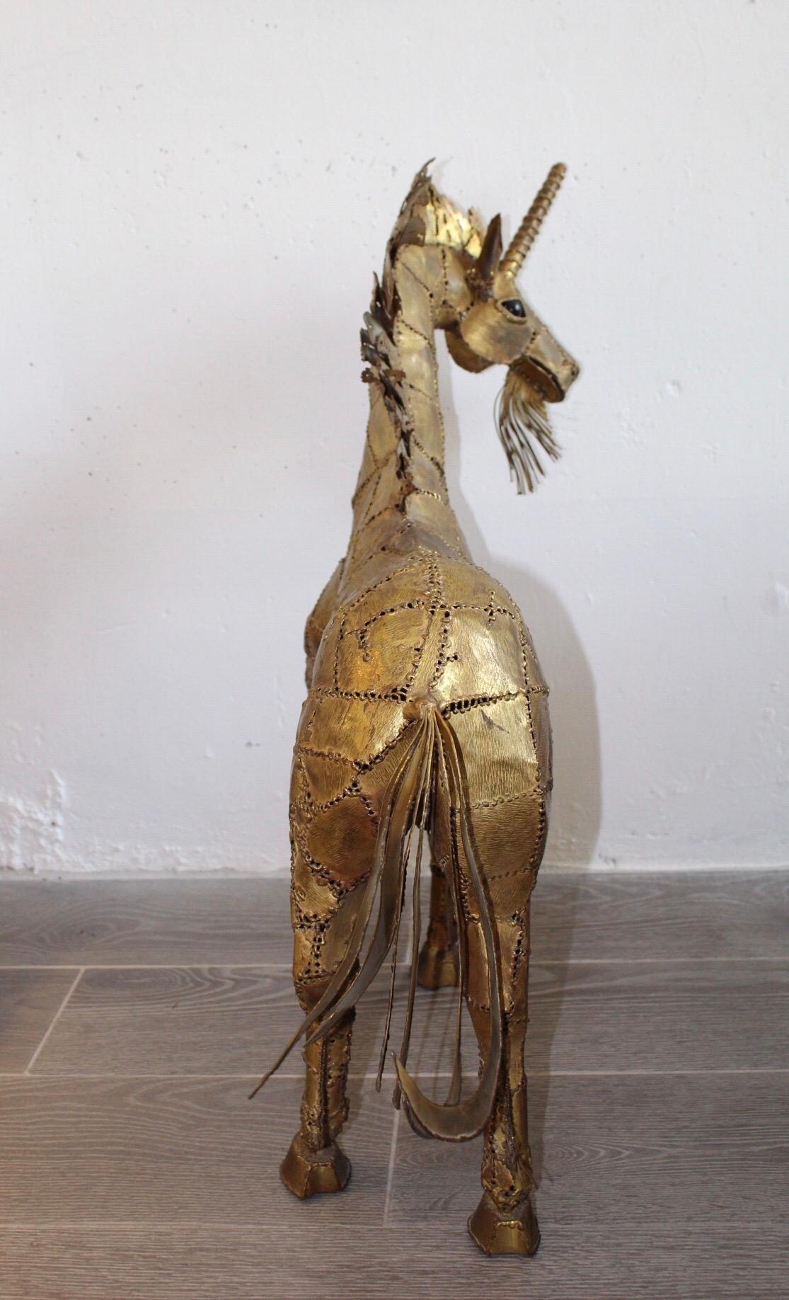 Hollywood Regency Brass Pegasus by Luciano Bustamante