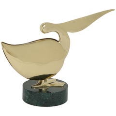 Brass Pelican Sculpture, circa 1950