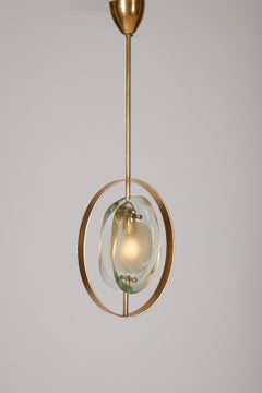 Brass pendant "1933" Max Ingrand, 1960s