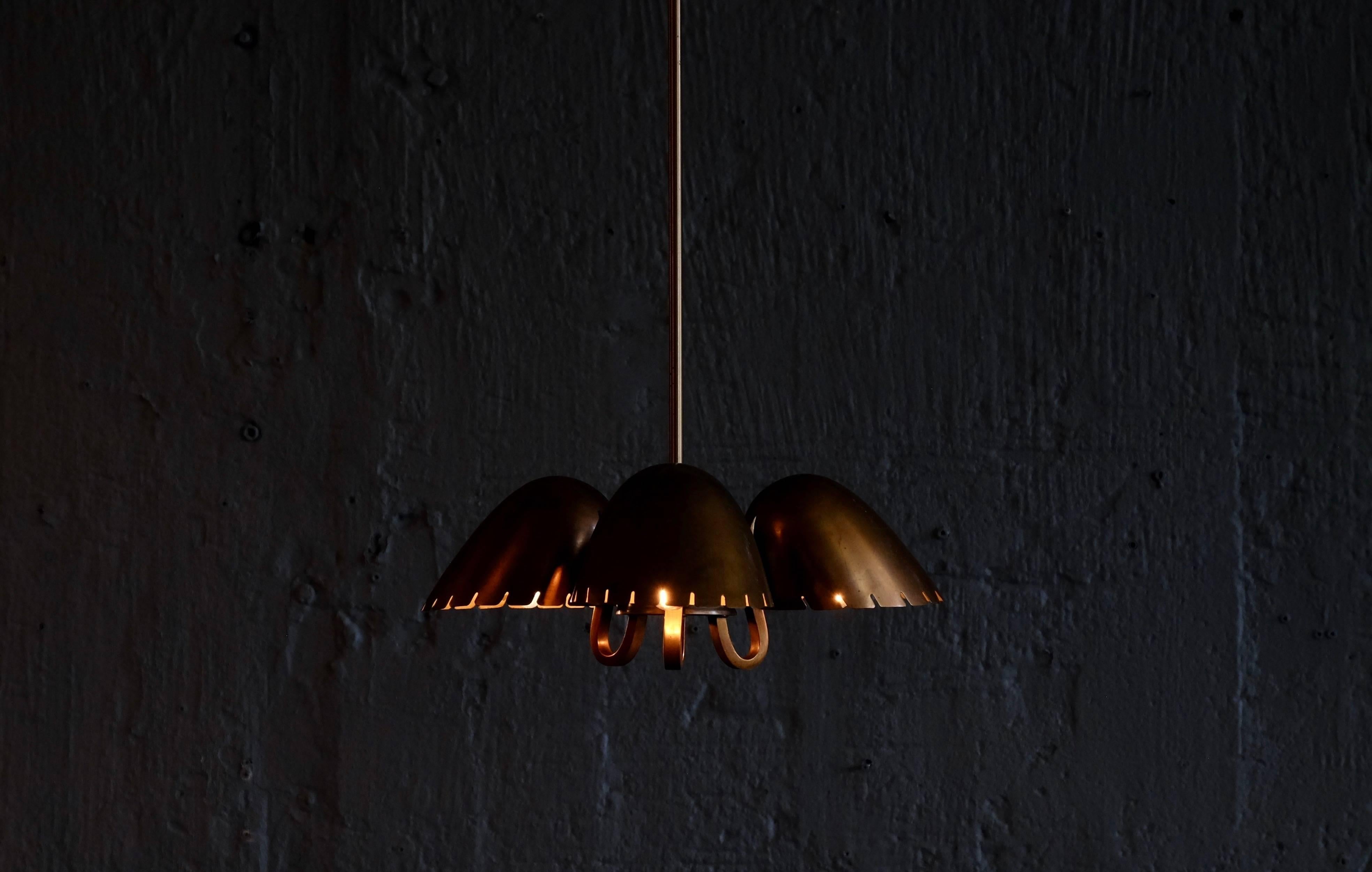 Brass Pendant by Carl-Axel Acking, 1940s In Excellent Condition In Stockholm, SE