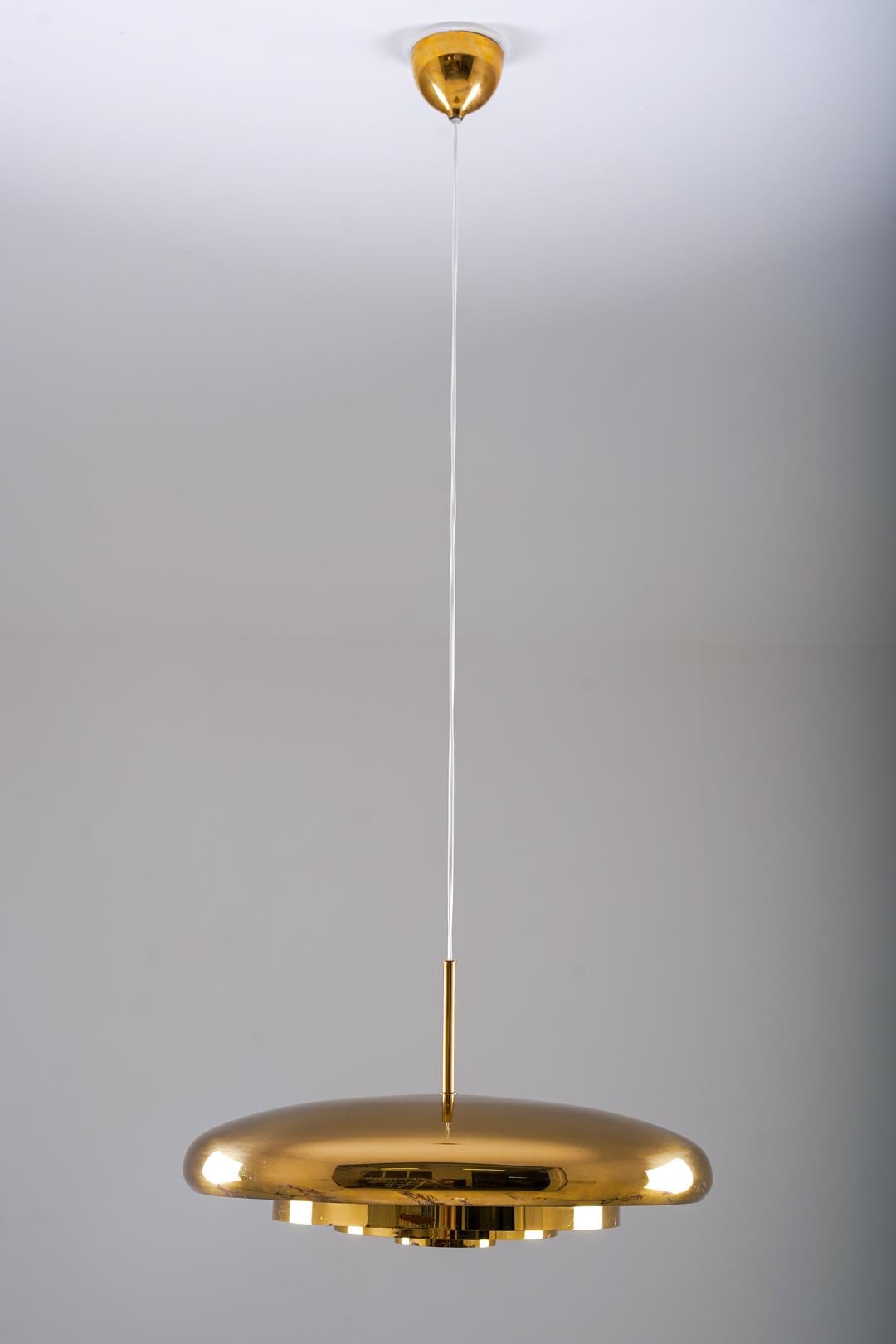 Mid-Century Modern Pendentif en laiton par Eje Ahlgren pour Bergboms, Suède, 1960s en vente