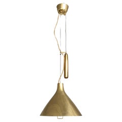 Vintage Brass Pendant by Paavo Tynell