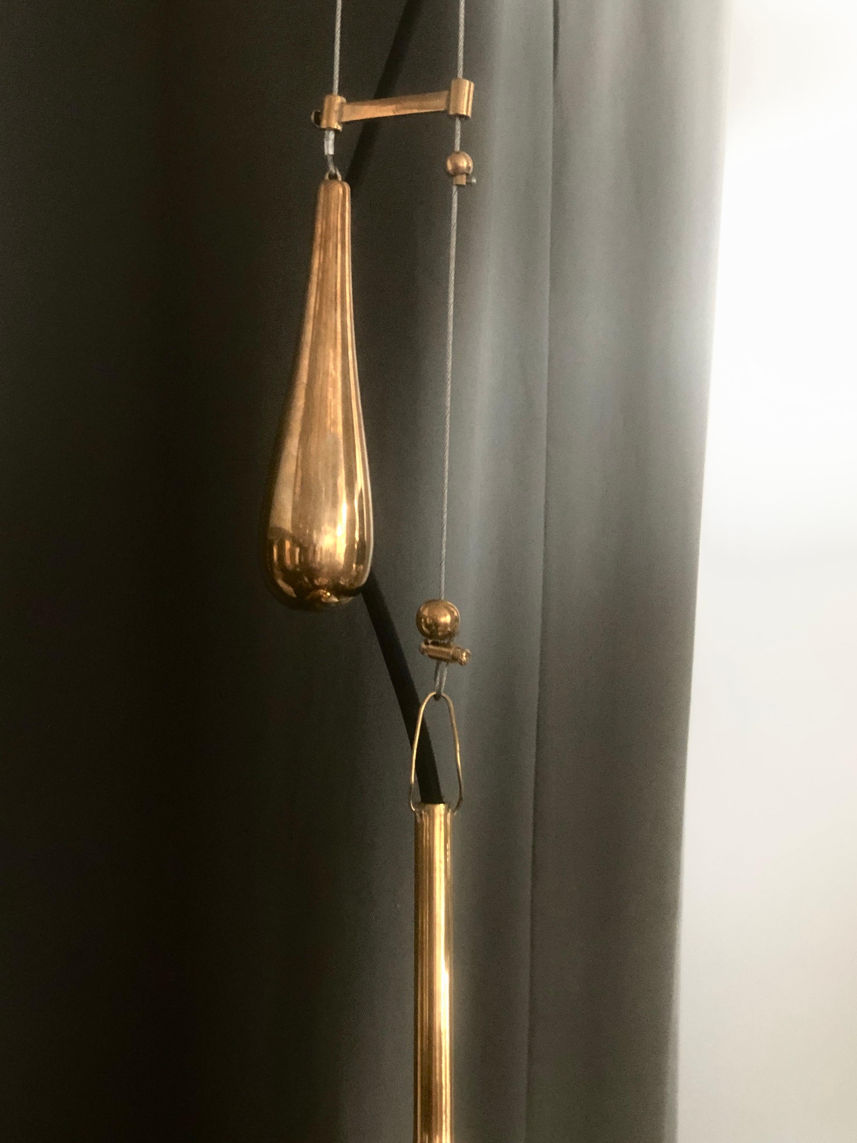 Brass Pendant by Paavo Tynell, Model A1957 In Good Condition For Sale In Long Island City, NY