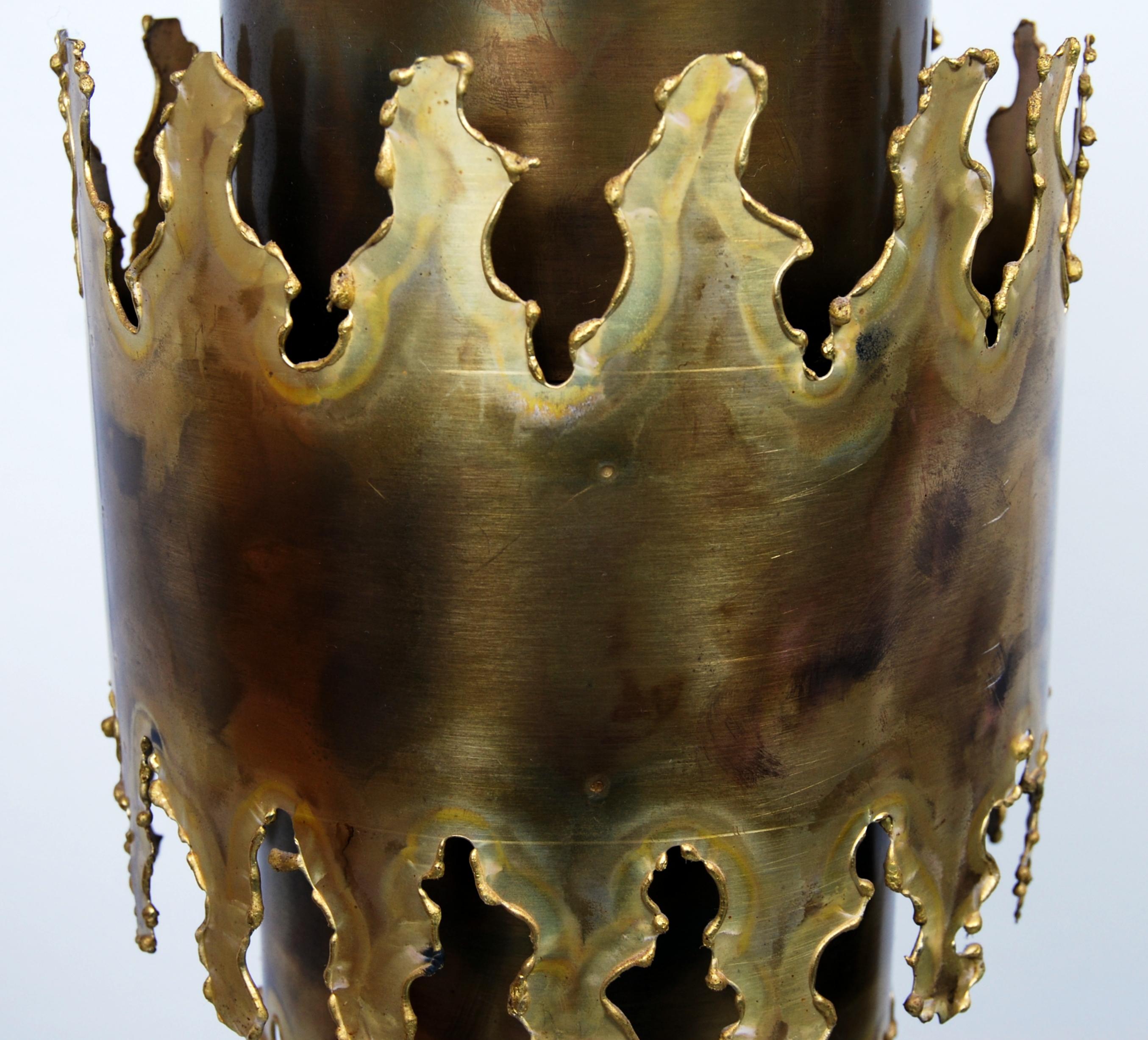 Brutalist Brass Pendant by Svend Aage Holm Sørensen for Holm Sørensen & Co.