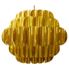 Brass Pendant by Werner Schou for Coronell Elektro