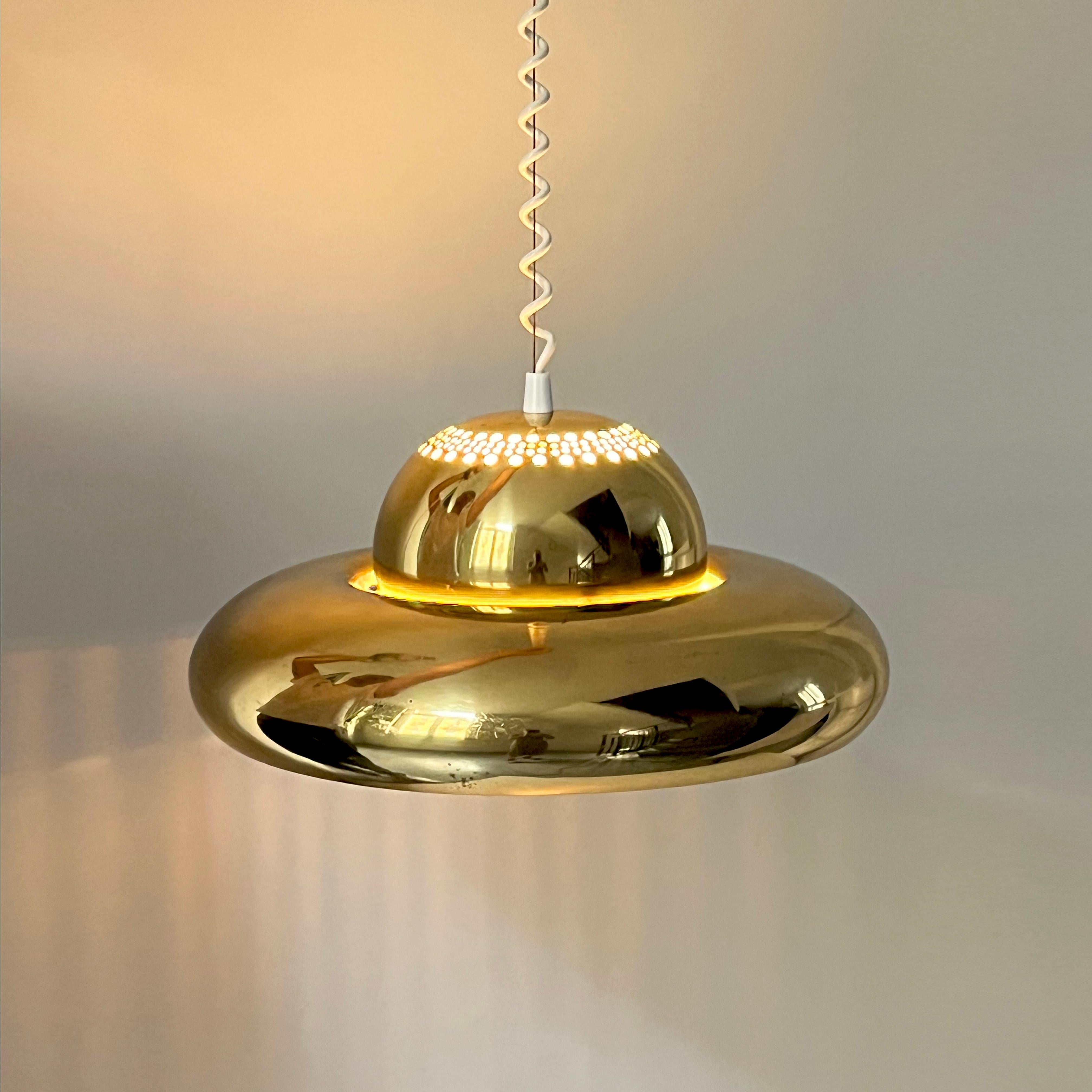 Brass Pendant Fior Di Loto by Afra and Tobia Scarpa for Flos, 1960s For Sale 3