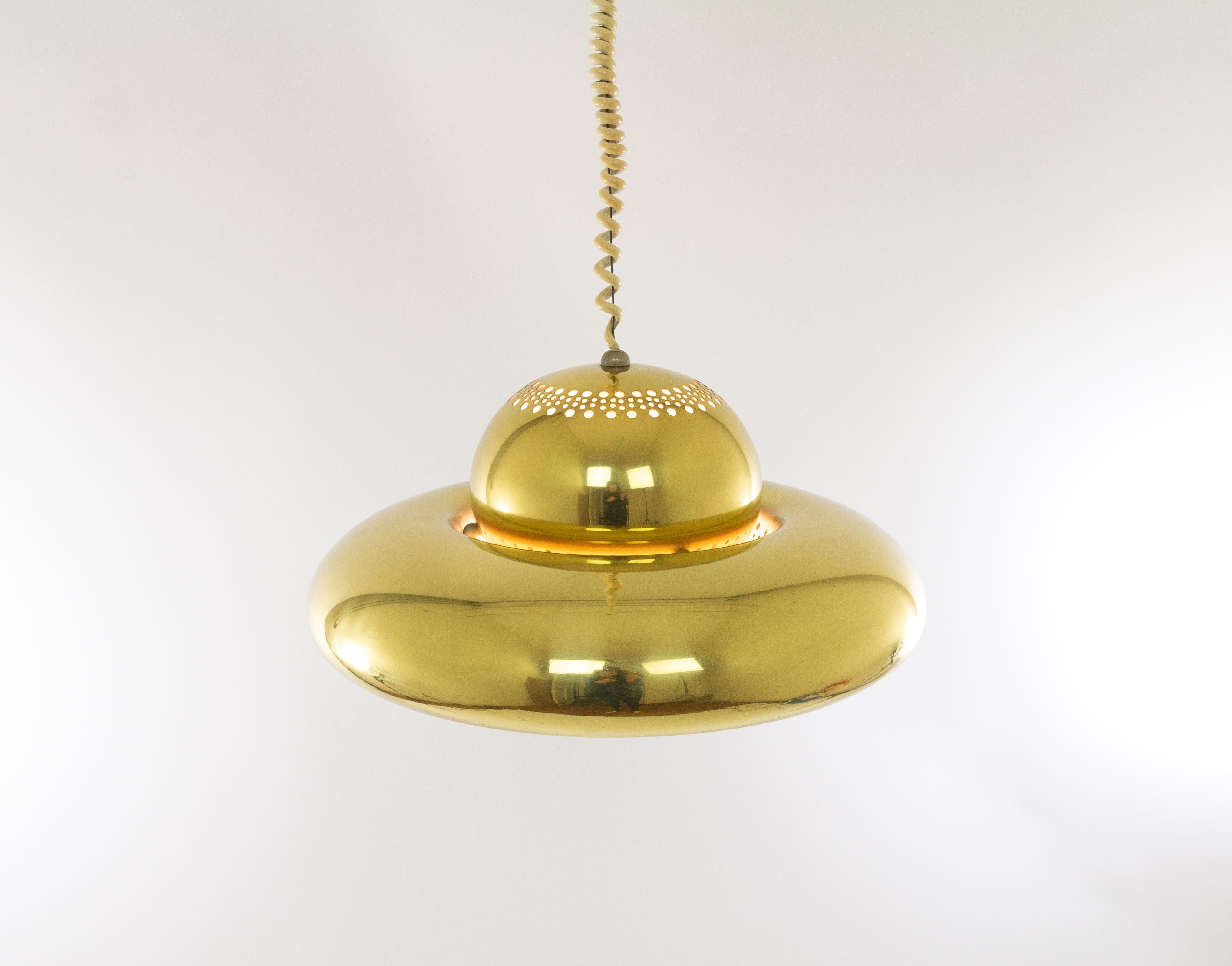Mid-Century Modern Brass Pendant Fior Di Loto by Afra and Tobia Scarpa for Flos, 1960s
