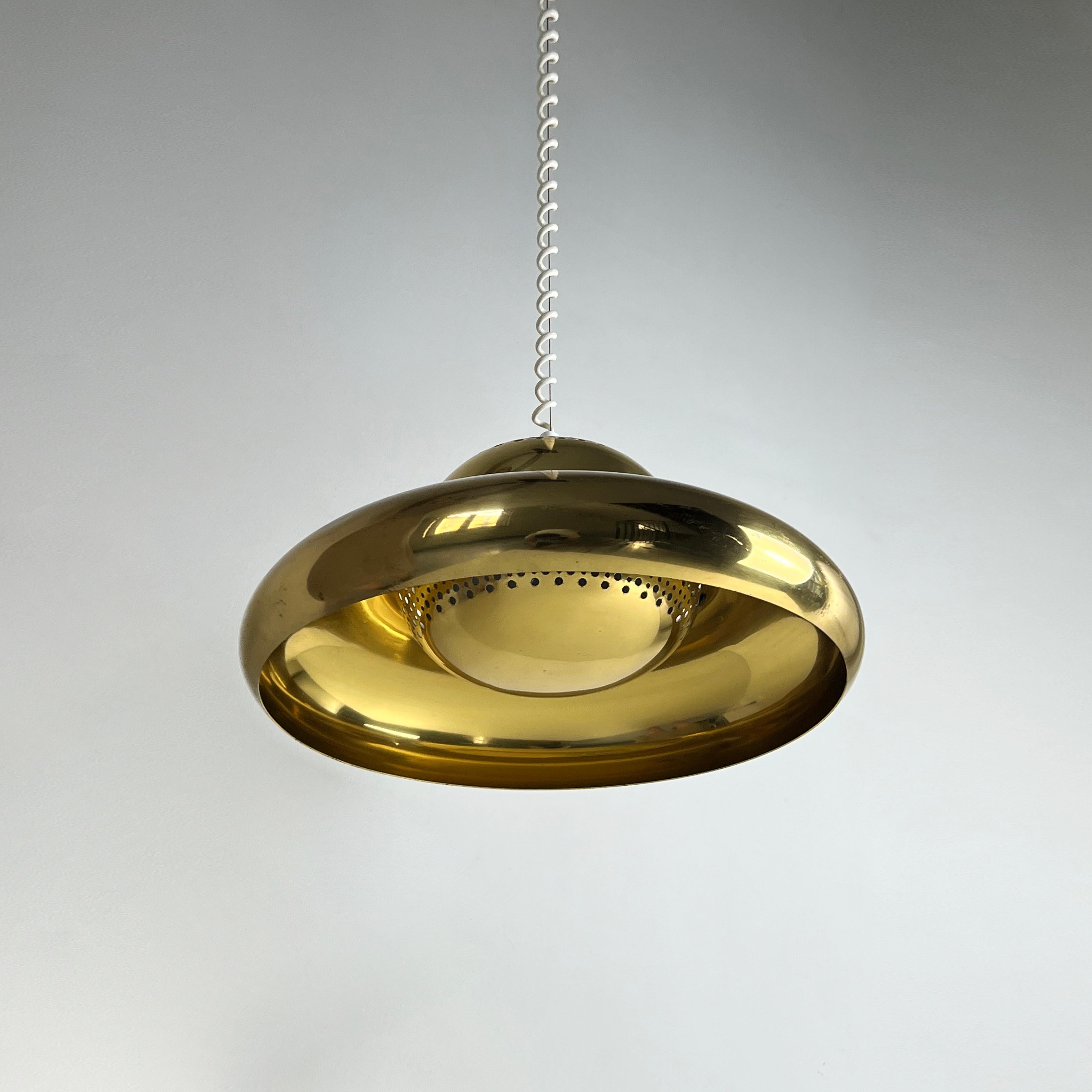Mid-Century Modern Brass Pendant Fior Di Loto by Afra and Tobia Scarpa for Flos, 1960s For Sale