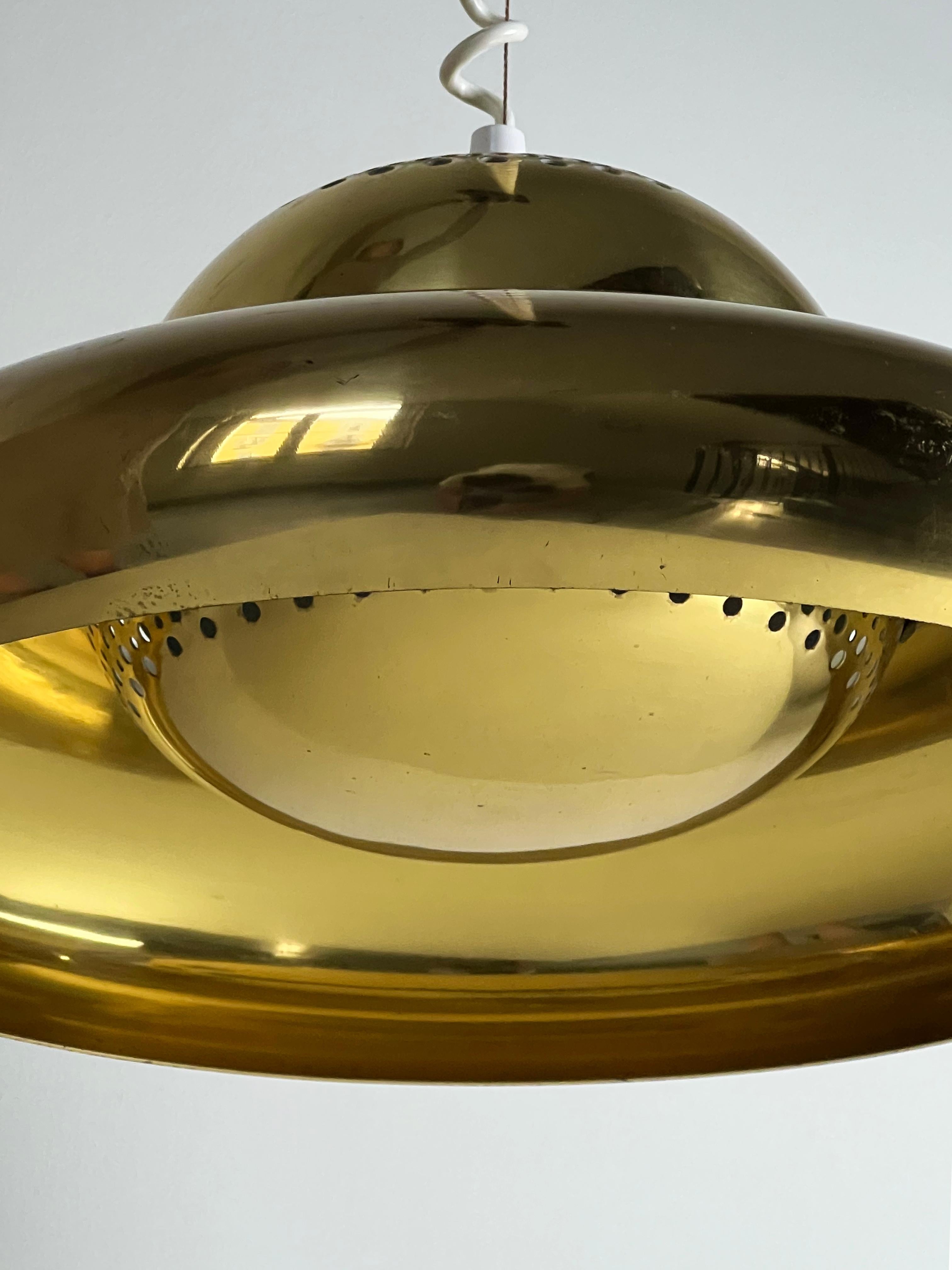 Italian Brass Pendant Fior Di Loto by Afra and Tobia Scarpa for Flos, 1960s For Sale