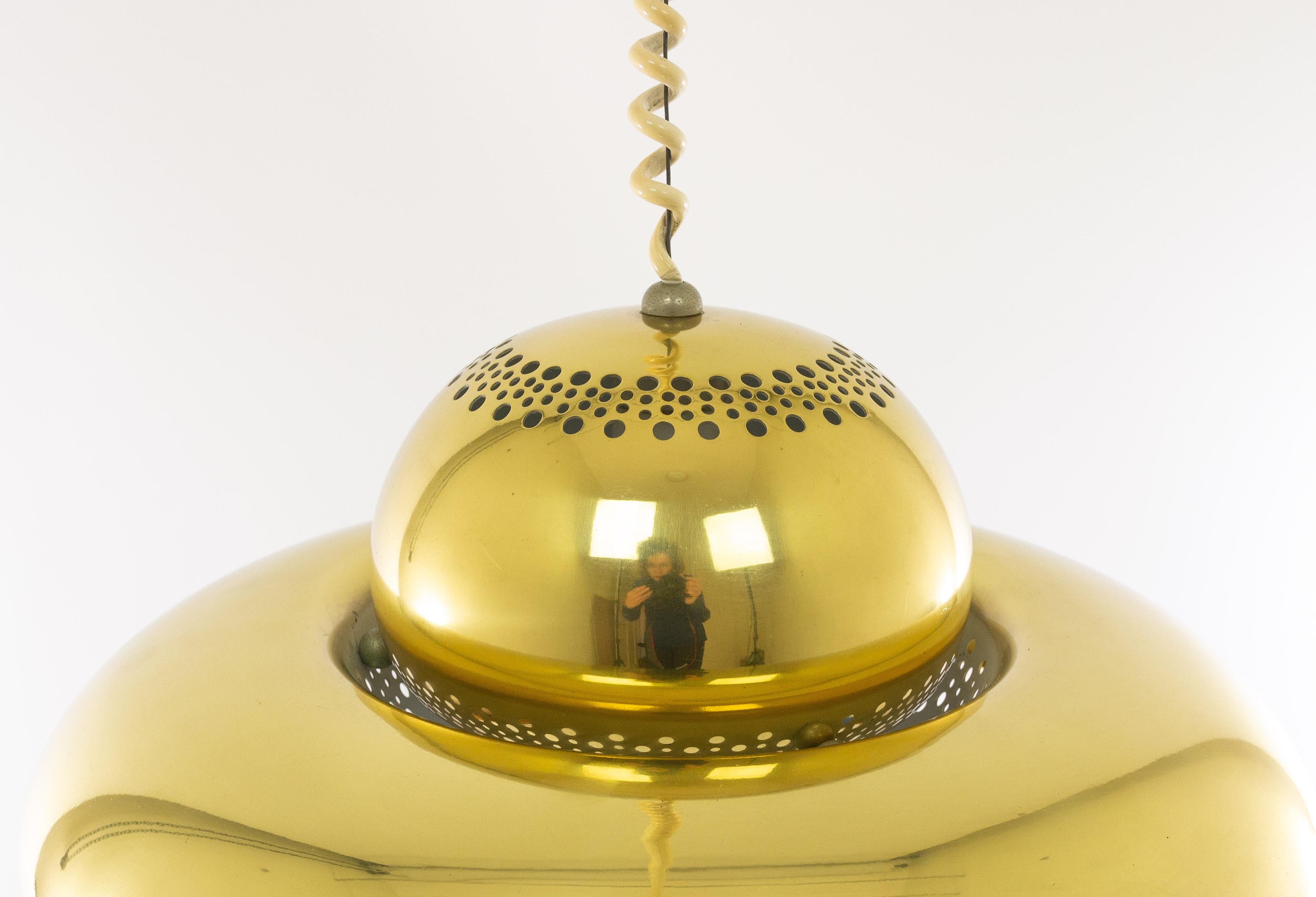 Mid-20th Century Brass Pendant Fior Di Loto by Afra and Tobia Scarpa for Flos, 1960s