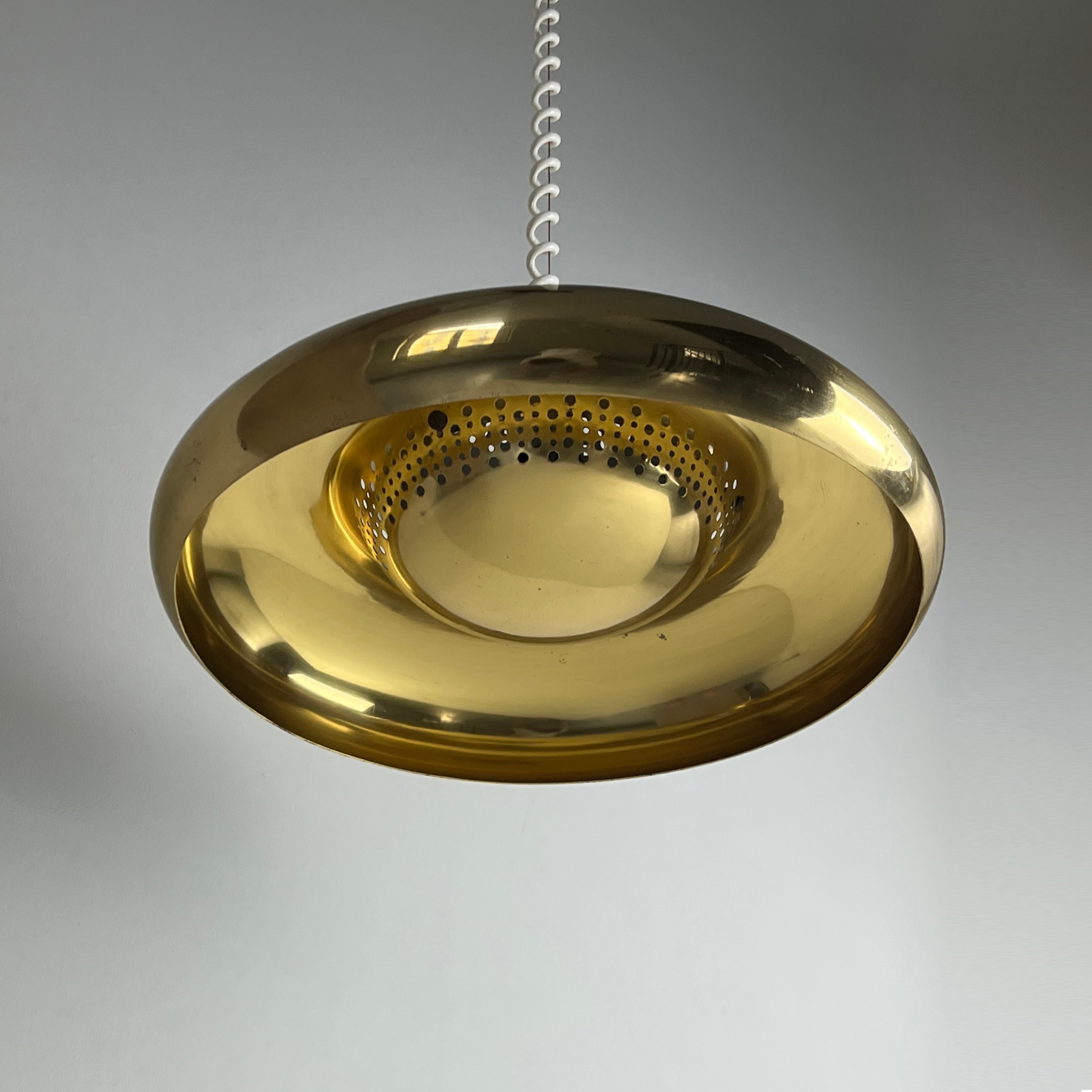 Mid-20th Century Brass Pendant Fior Di Loto by Afra and Tobia Scarpa for Flos, 1960s For Sale