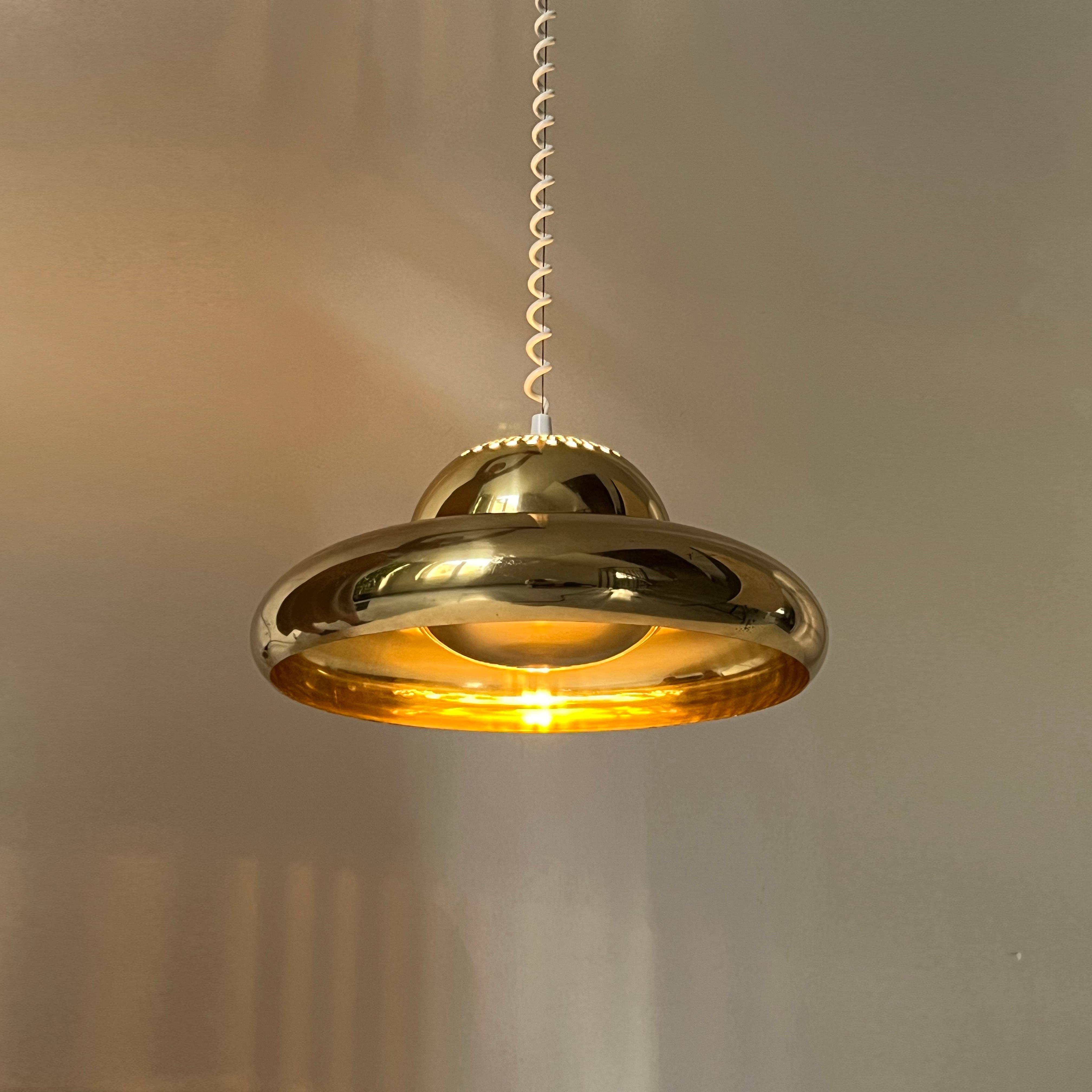 Brass Pendant Fior Di Loto by Afra and Tobia Scarpa for Flos, 1960s For Sale 1