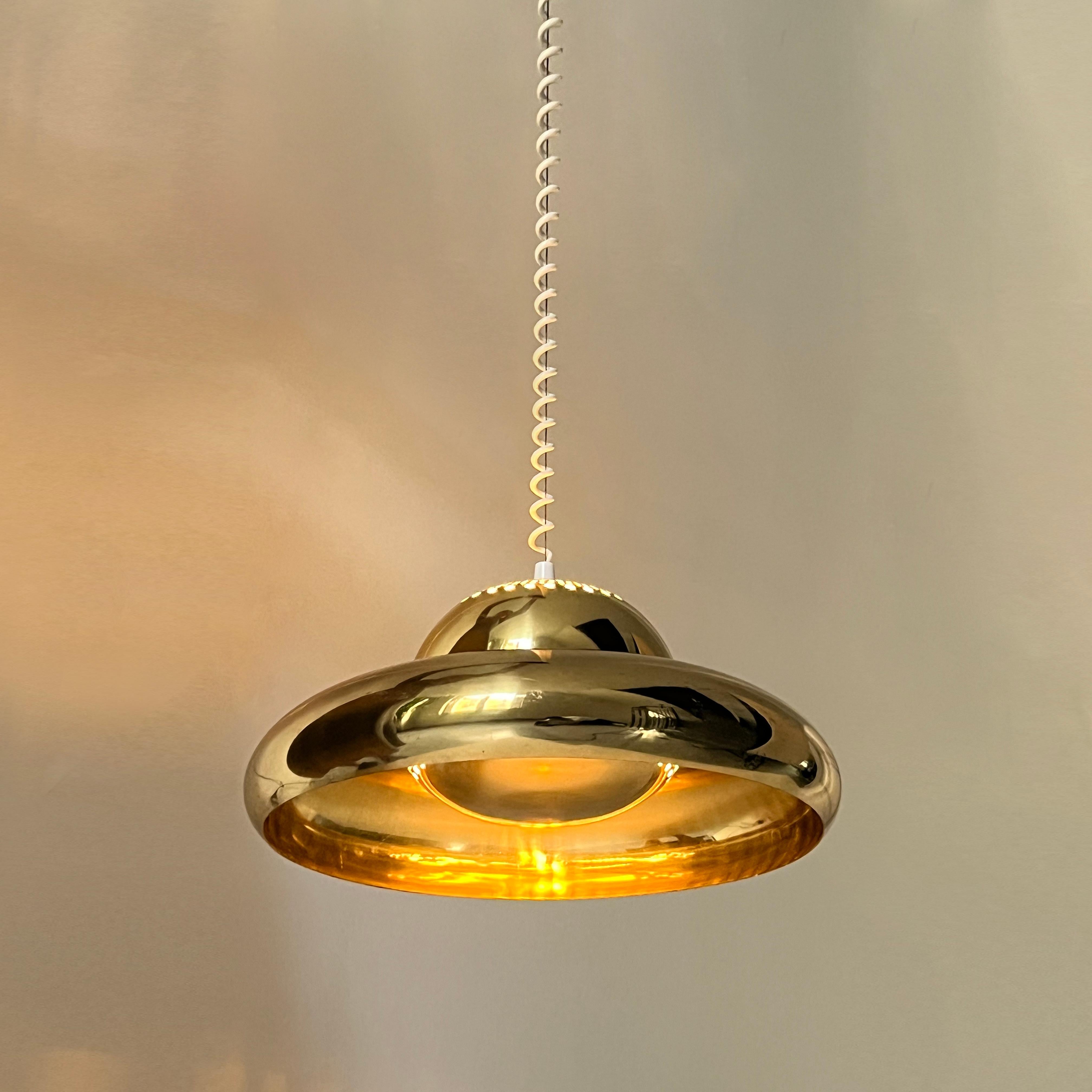 Brass Pendant Fior Di Loto by Afra and Tobia Scarpa for Flos, 1960s For Sale 2