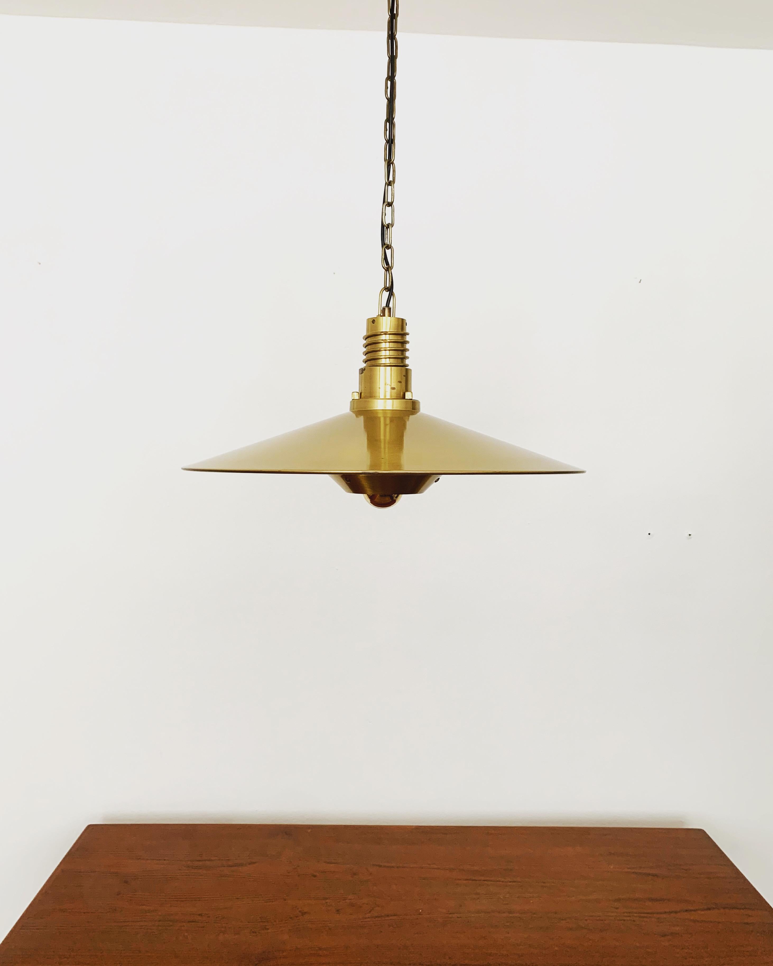 Danish Brass Pendant Lamp by Fog and Mørup For Sale