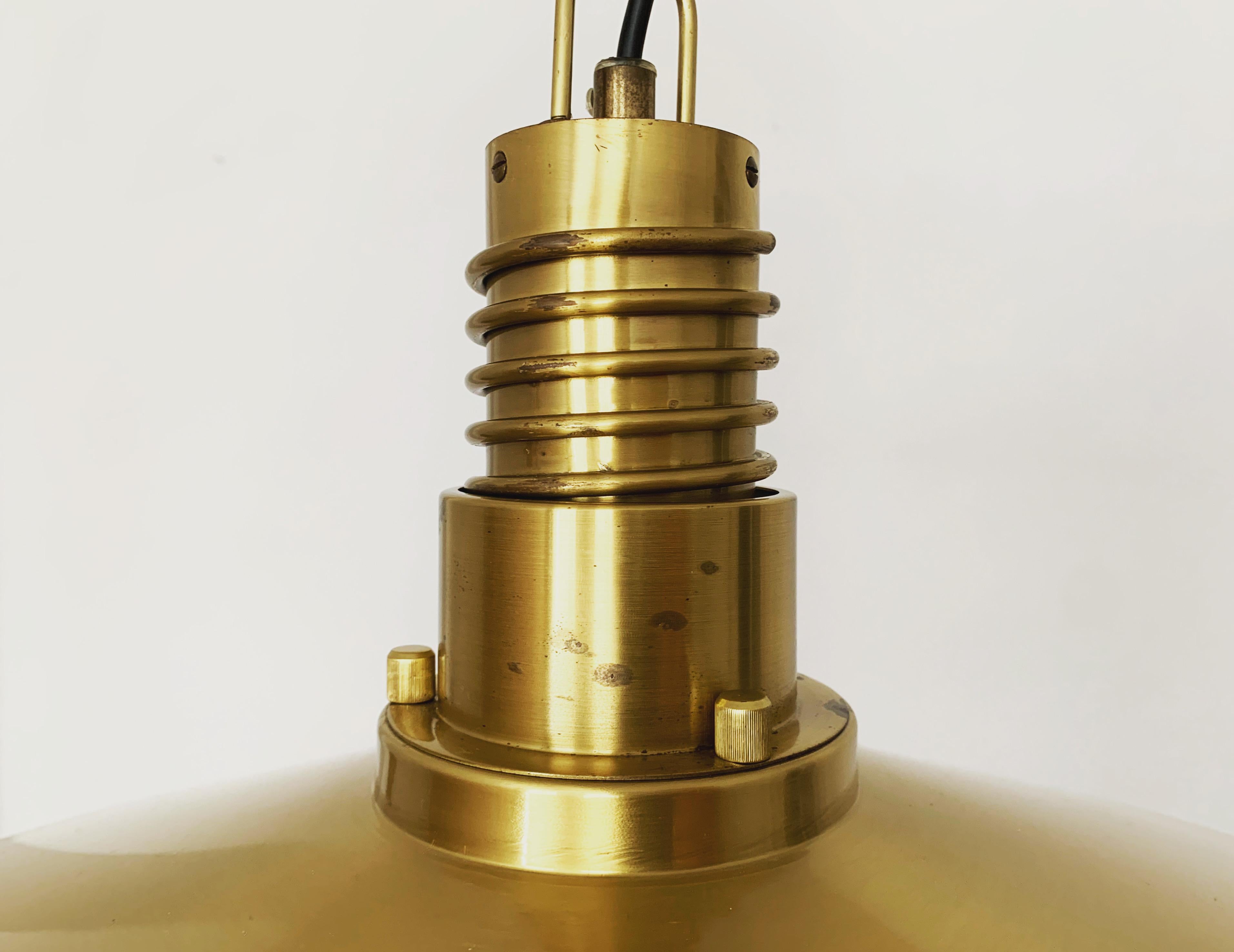 Mid-20th Century Brass Pendant Lamp by Fog and Mørup For Sale