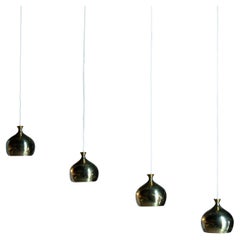 Lampe suspendue en laiton de Hans Agne Jakobsson pour Markaryd, Scandinavie, années 1960