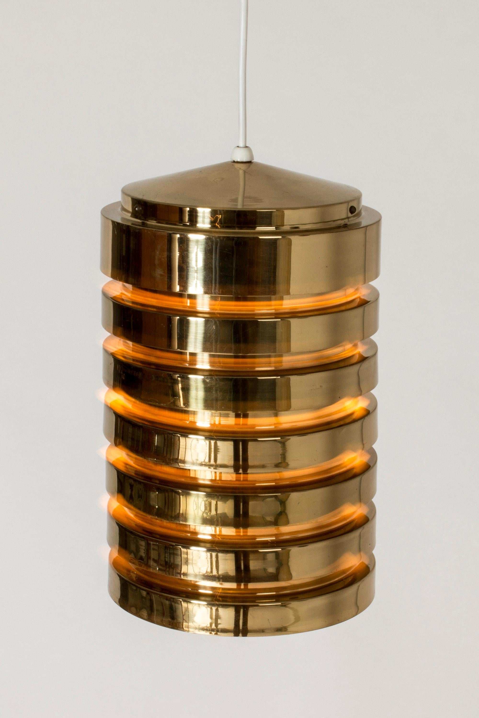 Scandinavian Modern Brass Pendant Lamp by Hans-Agne Jakobsson