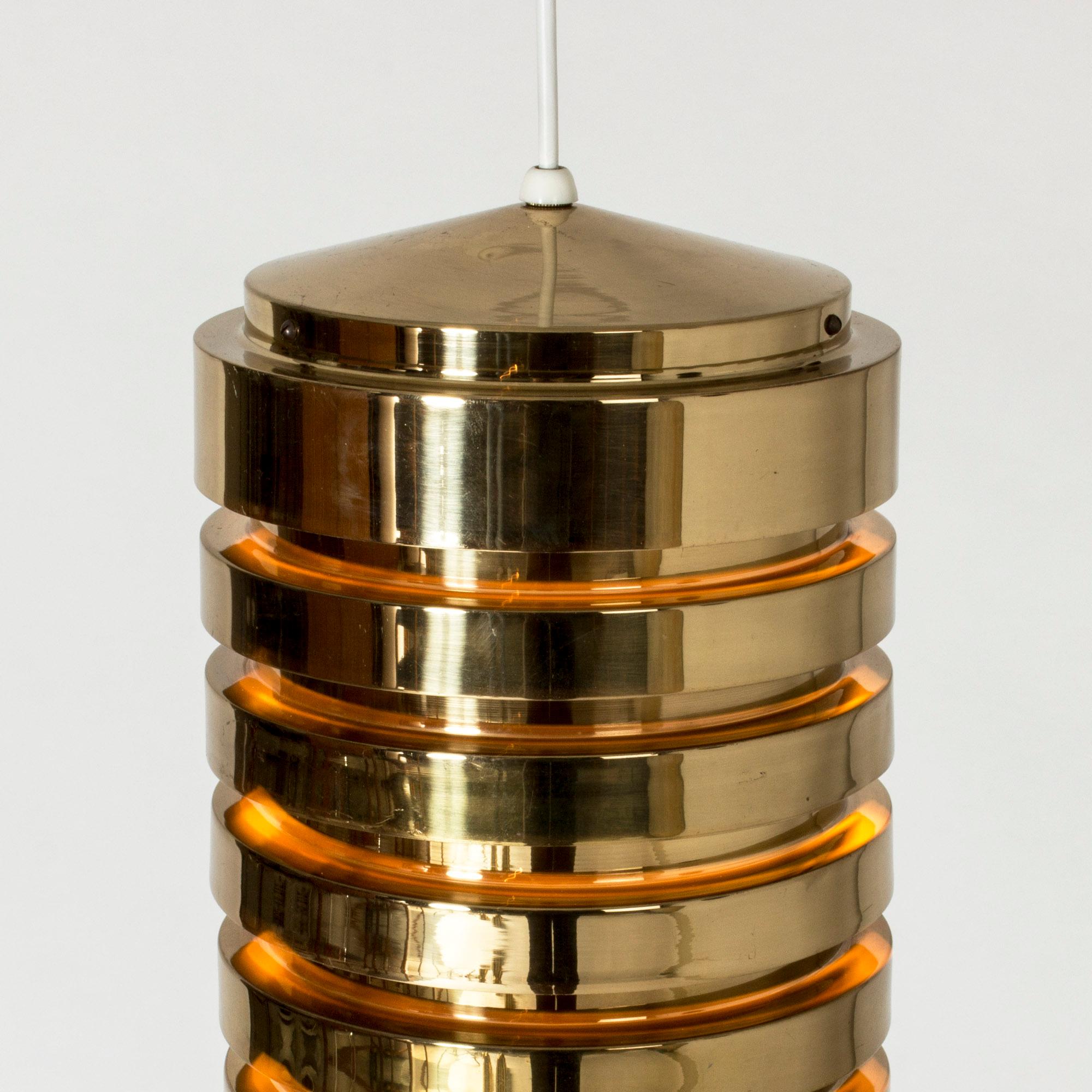 Swedish Brass Pendant Lamp by Hans-Agne Jakobsson