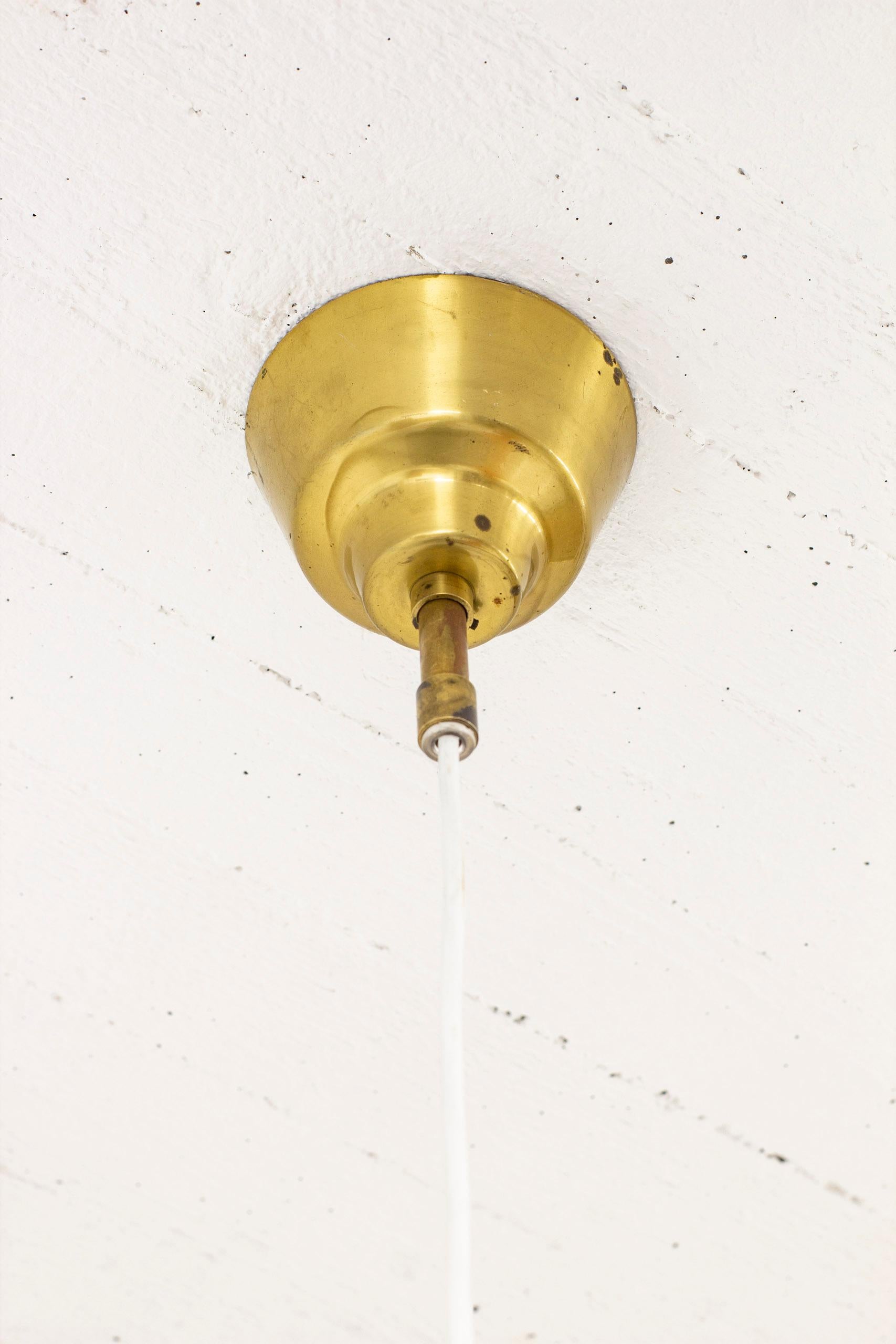 Brass Pendant Lamp Designed by Hans Bergström for Ateljé Lyktan 1
