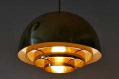 Brass Pendant Lamp Dome by Vereinigte Werkstätten München in 1960s, Germany