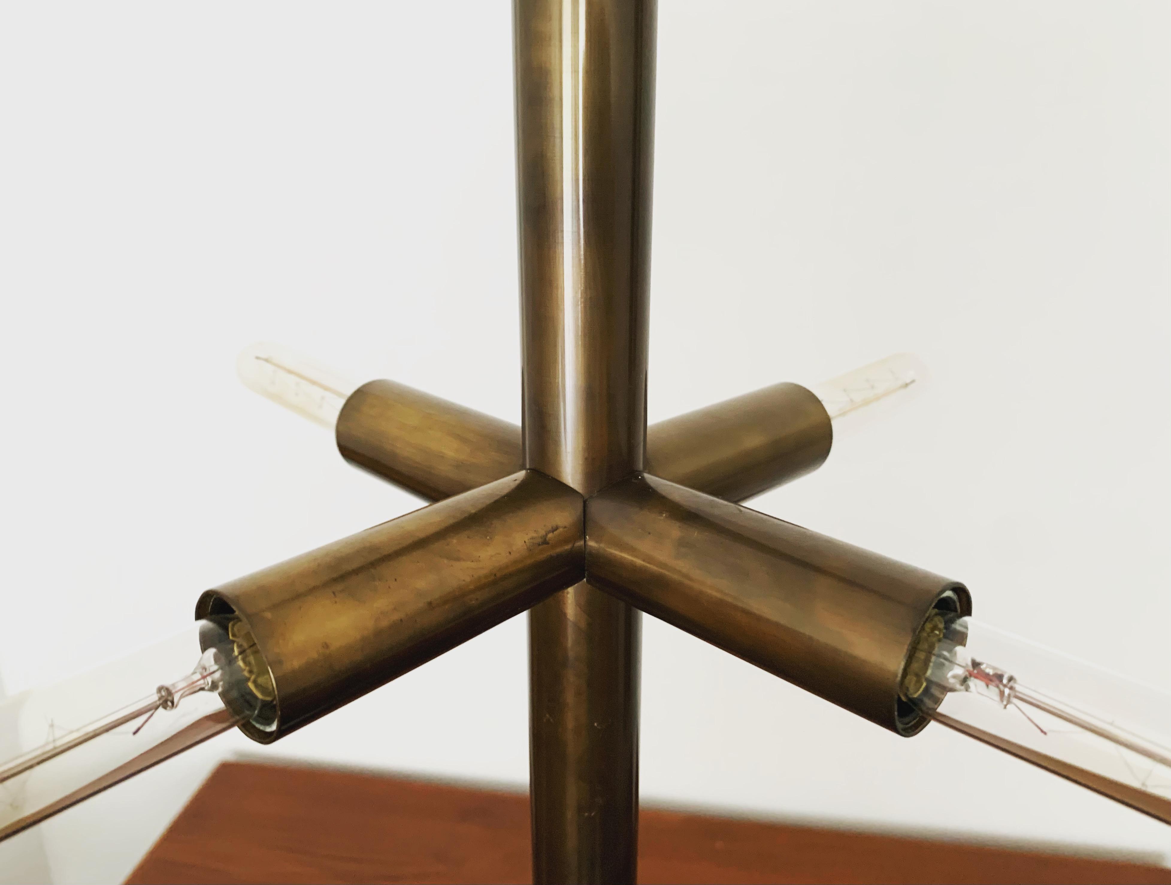 Mid-20th Century Brass Pendant Lamp For Sale