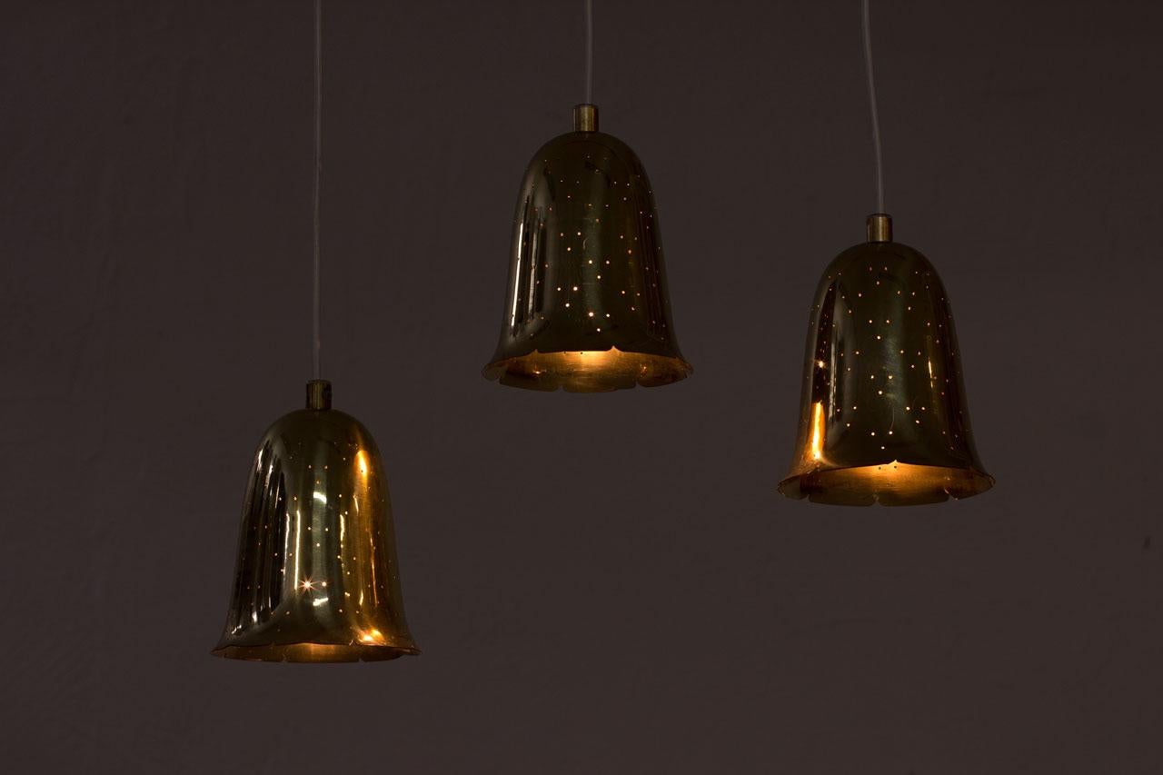 Brass Pendant Lamps by Boréns, Sweden, 1950s In Good Condition In Stockholm, SE