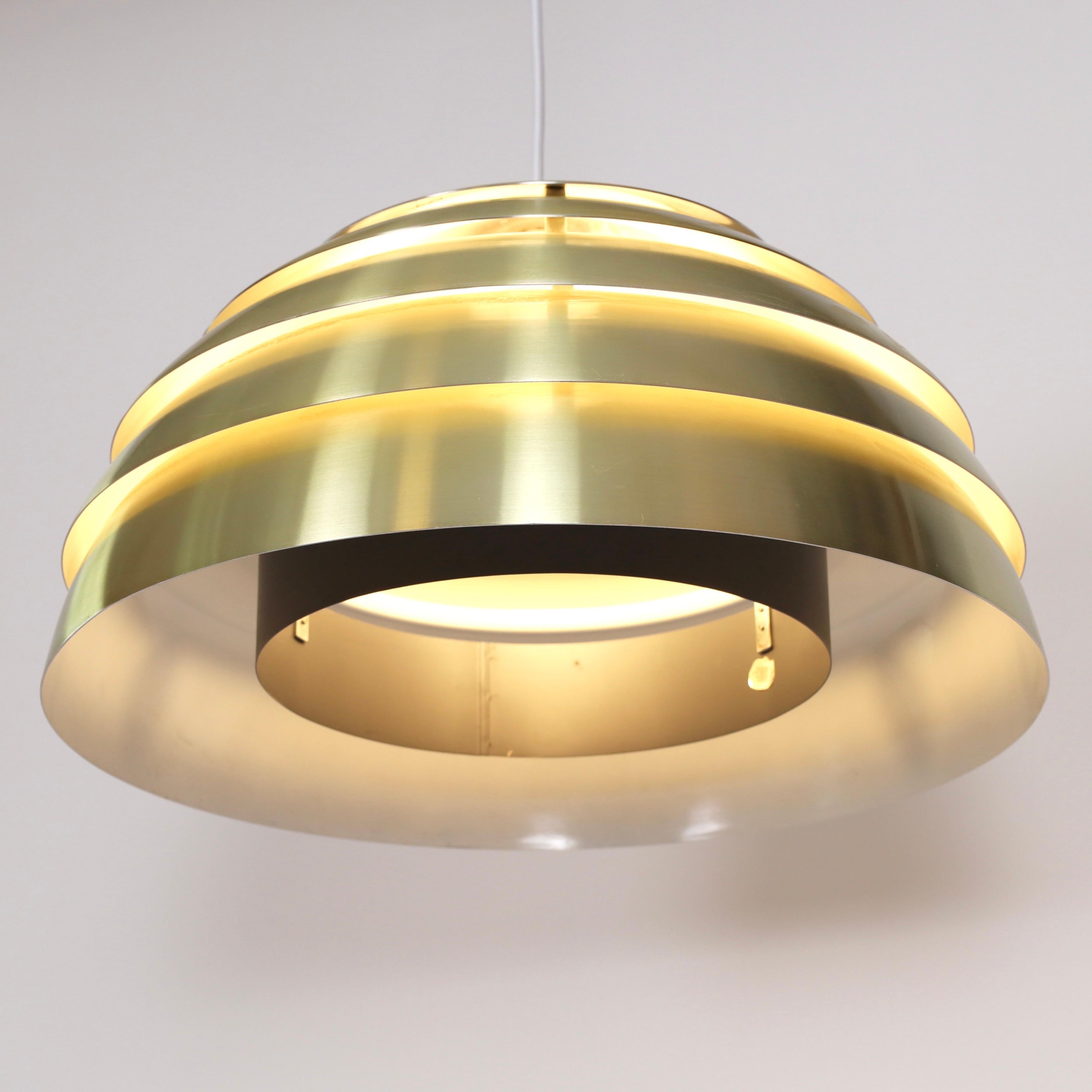 Ottone Lampada a sospensione in ottone di Hans-Agne Jakobsson, anni '70, Svezia in vendita