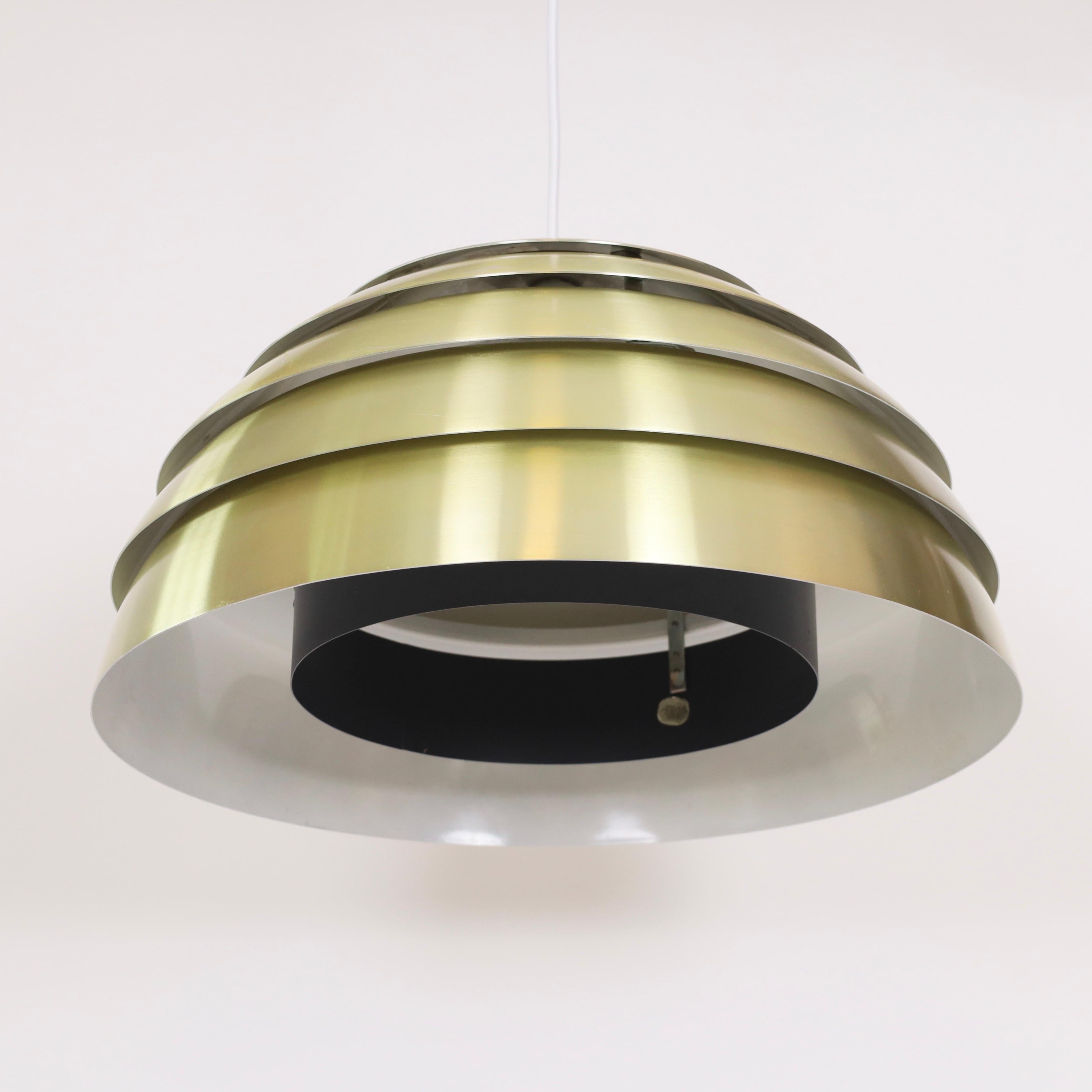 Lampada a sospensione in ottone di Hans-Agne Jakobsson, anni '70, Svezia in vendita 1