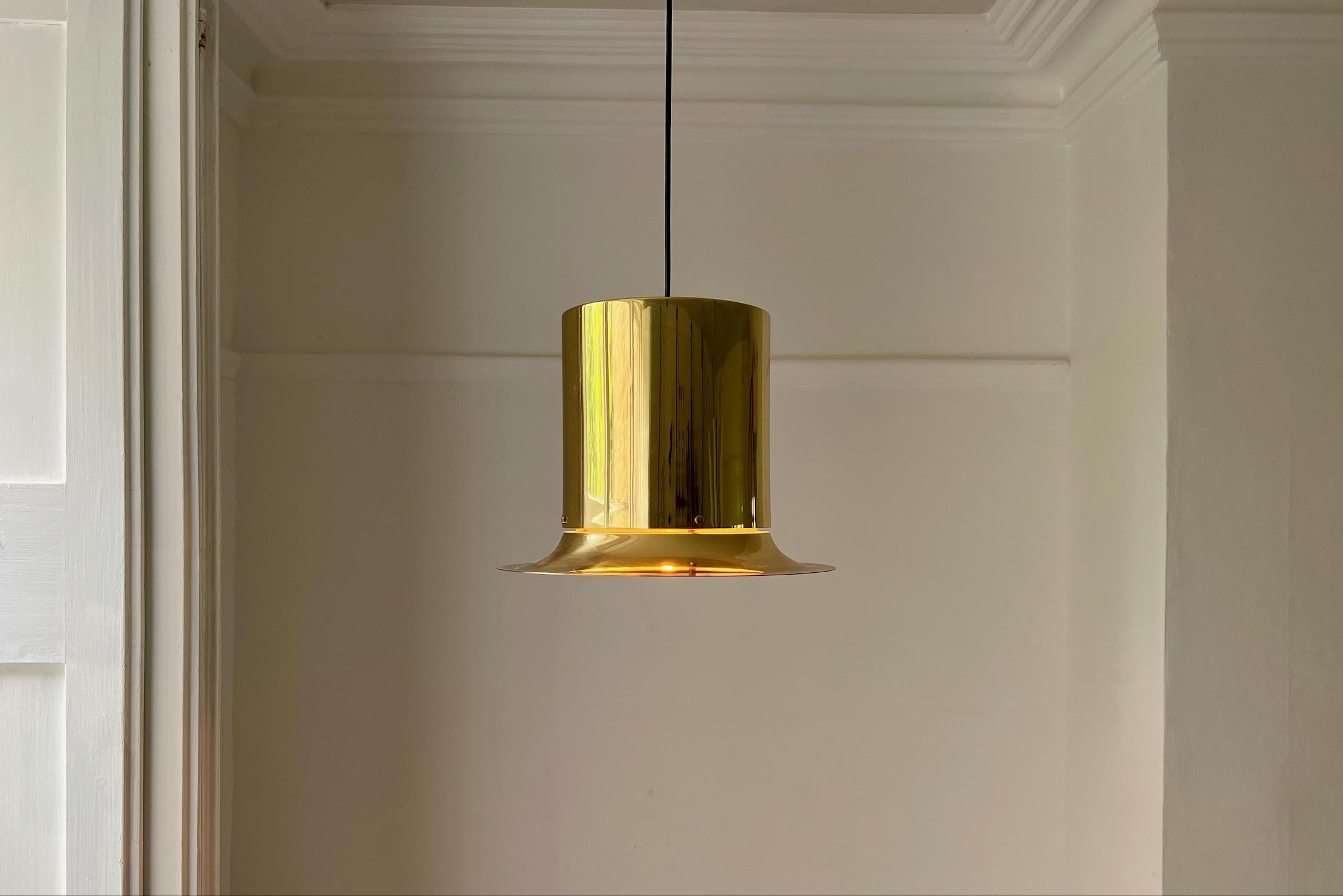 Brass Pendant Light by Hans Agne Jakobsson, Sweden For Sale 4