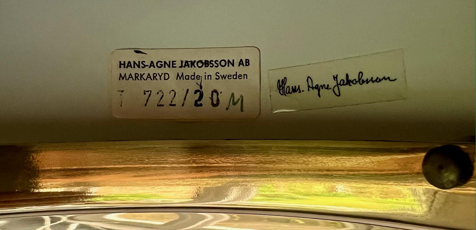 Lampe à suspension en laiton de Hans Agne Jakobsson, Suède en vente 1