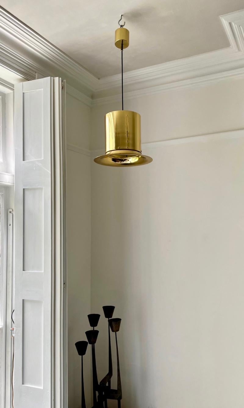 Brass Pendant Light by Hans Agne Jakobsson, Sweden For Sale 3