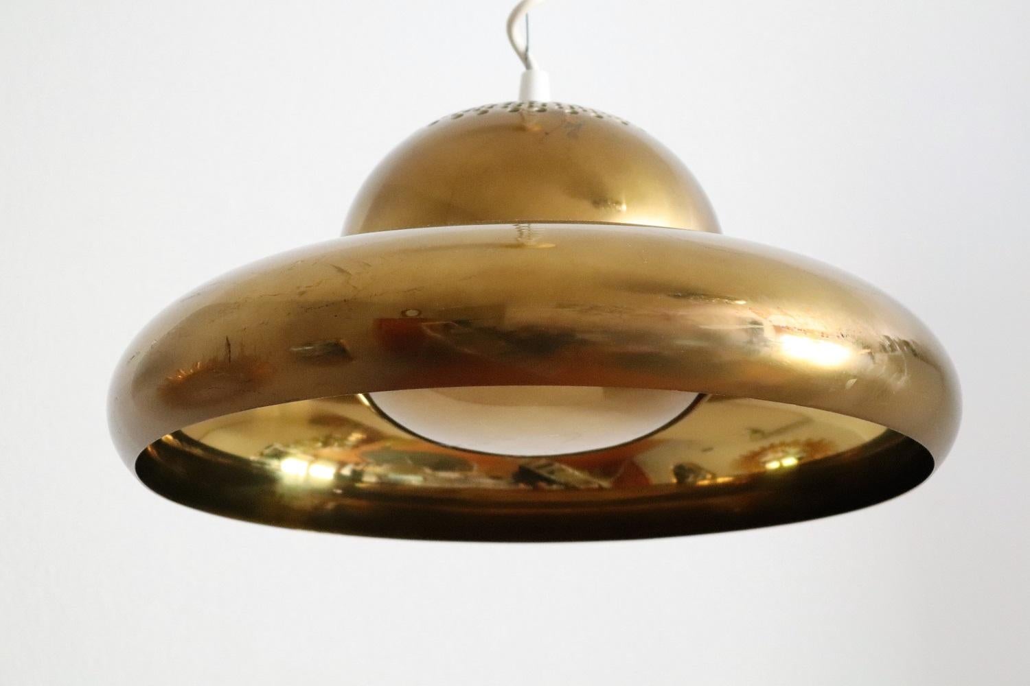 Brass Pendant Light Fior di Loto by Afra and Tobia Scarpa for Flos, 1960s 4