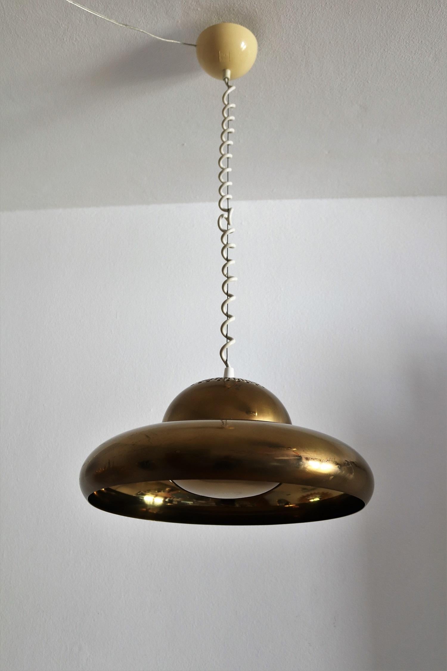 Brass Pendant Light Fior di Loto by Afra and Tobia Scarpa for Flos, 1960s 8