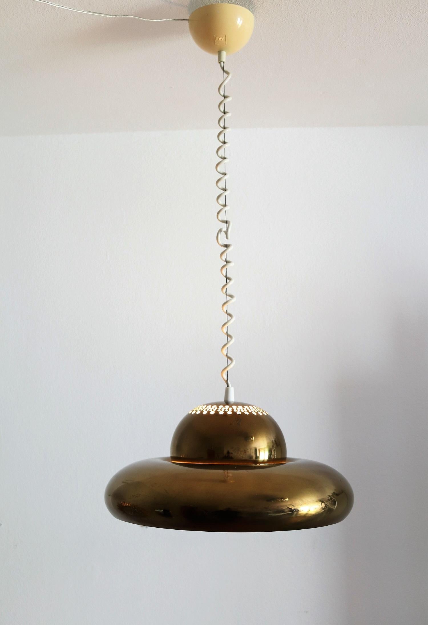 Mid-Century Modern Brass Pendant Light Fior di Loto by Afra and Tobia Scarpa for Flos, 1960s