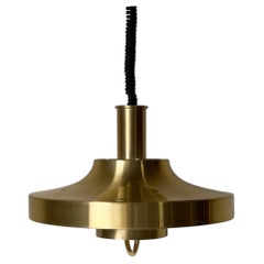 Brass Pendant Light Fixture Scandinavian Ceiling Lamp Mid-Century Modern 1970s
