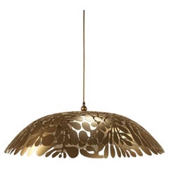 Brass pendant light with an organic design – Gaetano Flower Ø 40 cm