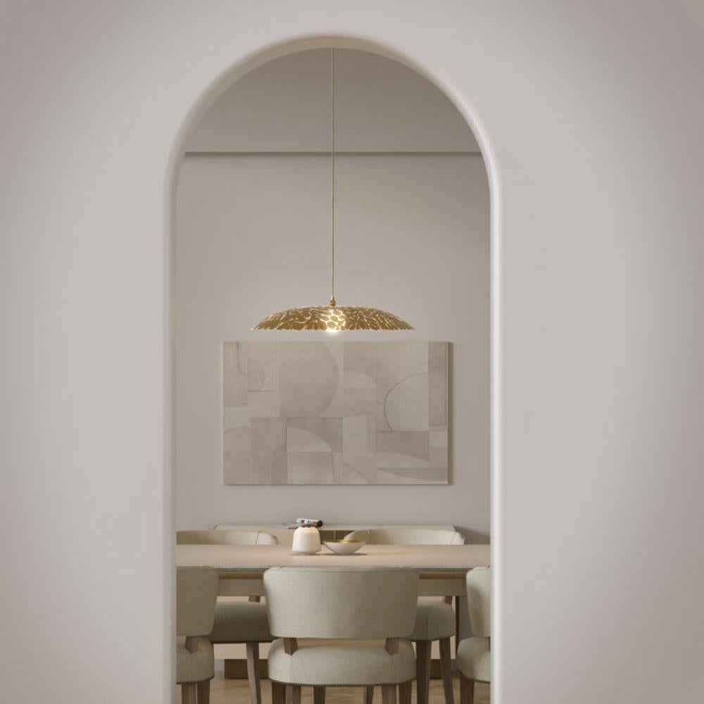 Organic Modern Brass pendant light with an organic design – Gaetano Flower Ø 50 cm For Sale